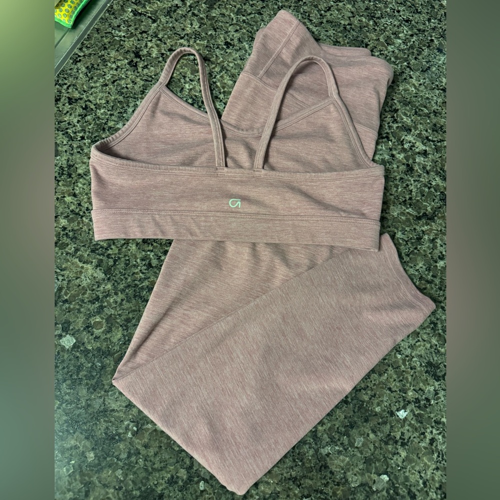 High-Waisted Pink Workout Set size medium